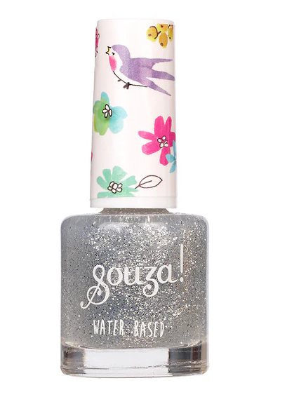 Souza Παιδικό βερνίκι νυχιών transparent silver glitter 106995