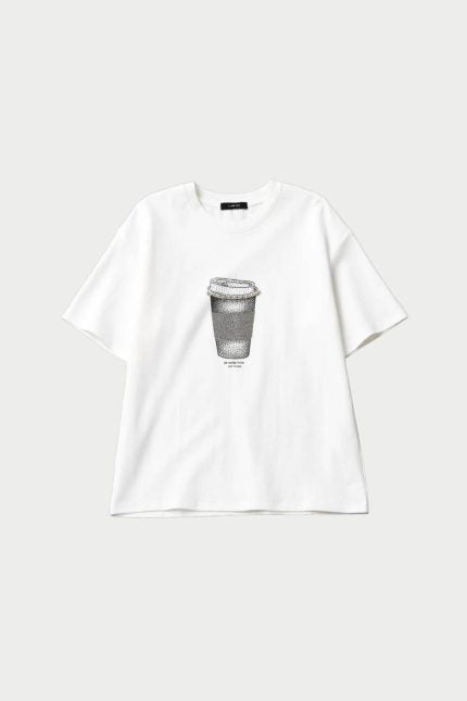 Lumina T-Shirt Strass Print Λευκό