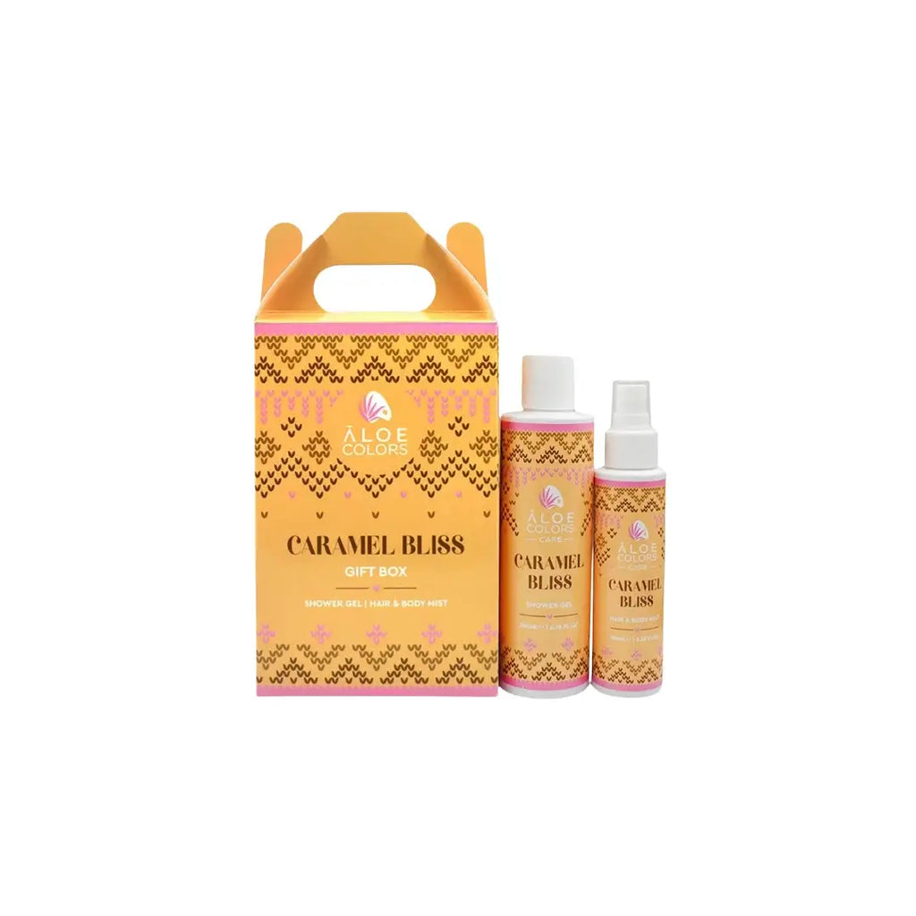 The Caramel Bliss Gift Box - Shower Gel + Hair & Body Mist | Aloe+ Colors
