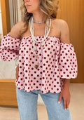 Top Bella Polka Dot Ροζ