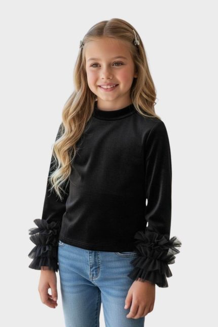 Tutu Μπλούζα Βελουτέ μαύρο