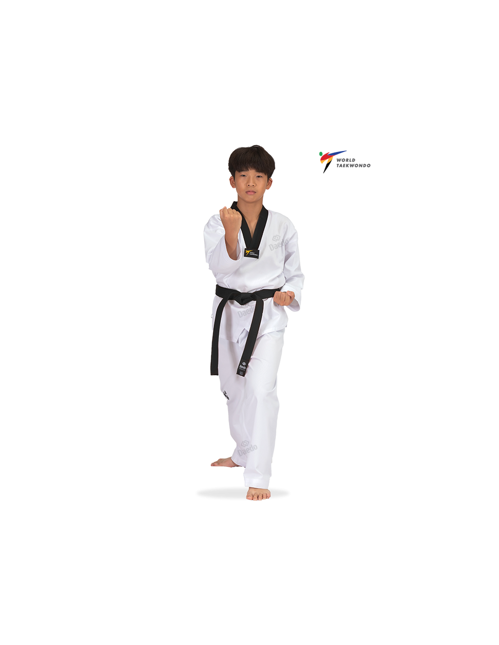 TA 1021 DOBOK WT Dobok Black Neck (CE)