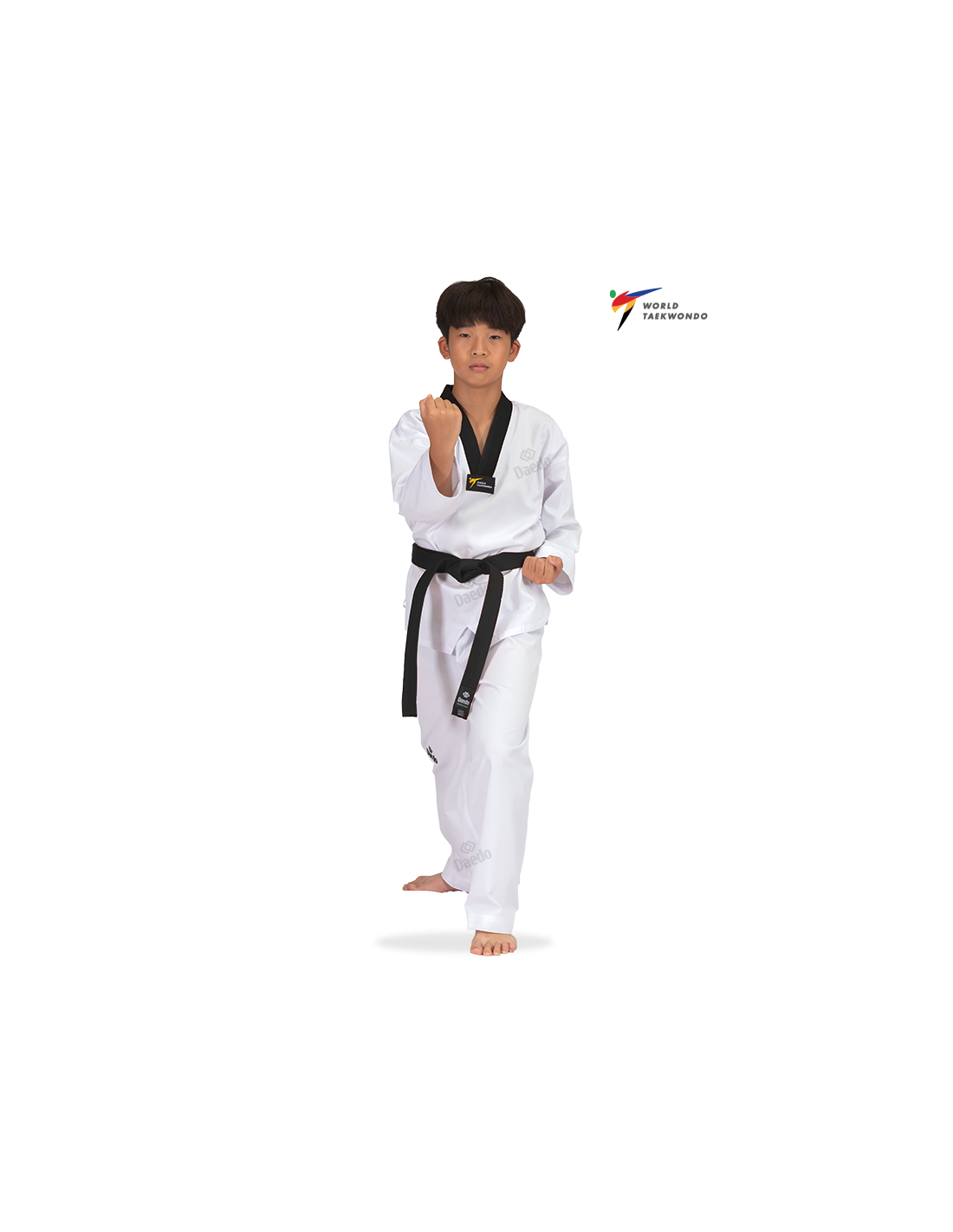 TA 1021 DOBOK WT Dobok Black Neck (CE)