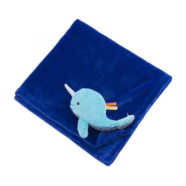 Zoocchini Stroller Blanket – Whale Buddy Κουβέρτα Φαλαινίτσα (μπλε) ZOO3004