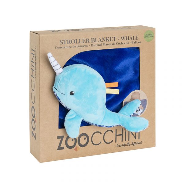 Zoocchini Stroller Blanket – Whale Buddy Κουβέρτα Φαλαινίτσα (μπλε) ZOO3004
