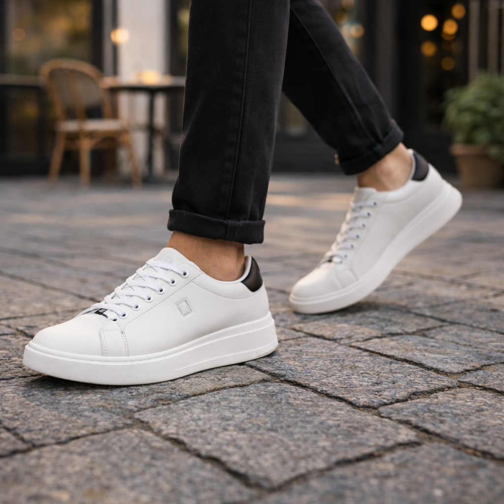 Ανδρικά Sneakers Minimal σε Μαύρο, Λευκό & Καφέ