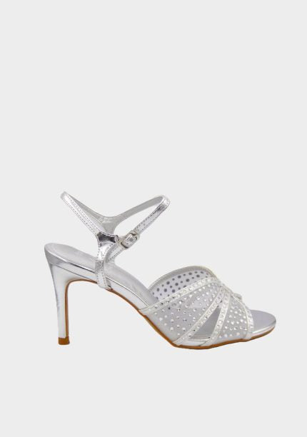 Πέδιλο Zader strass ασημί
