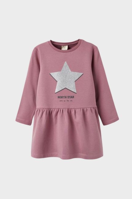 Zippy-Kids φόρεμα φούτερ αστέρι ροζ