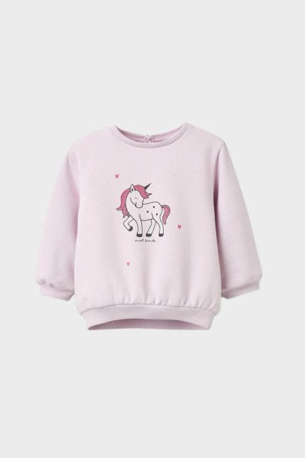 Zippy-kids φούτερ μονόκερος baby κορίτσι λιλά