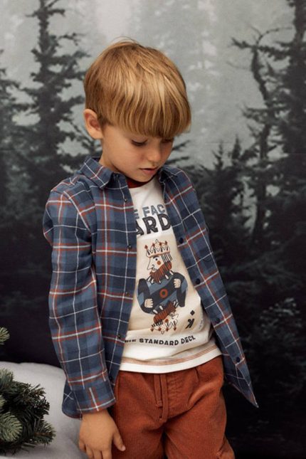 Zippy-kids φανελένιο πουκάμισο καρό μπλε