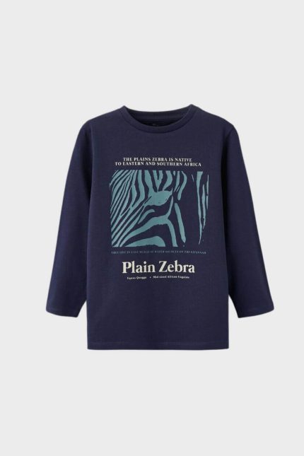Zippy-kids μπλούζα ‘ZEBRA’ μπλε