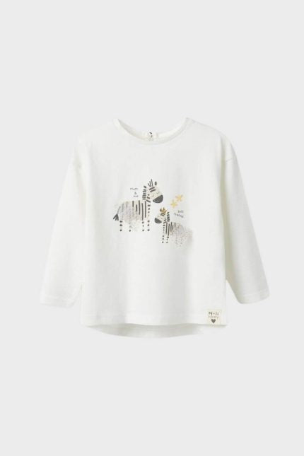 Zippy-kids μπλούζα Ζέβρες baby λευκό