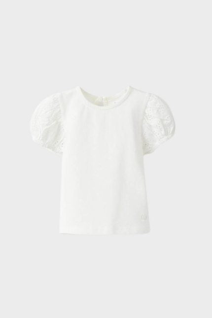 Zippy-kids μπλούζα κέντημα λευκό