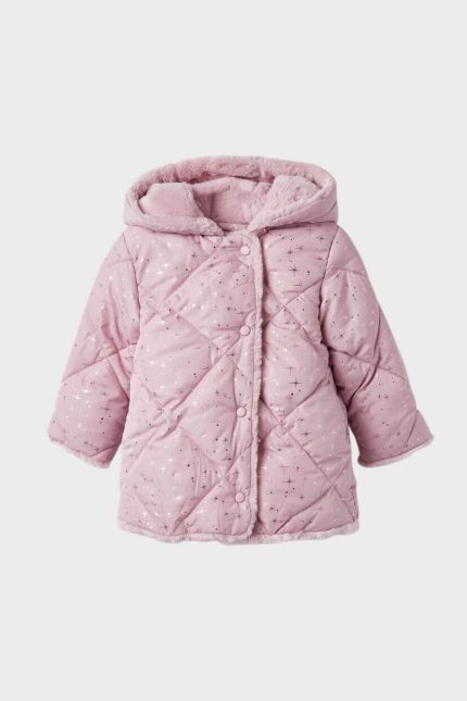 Zippy-kids μπουφάν με γούνα baby ροζ