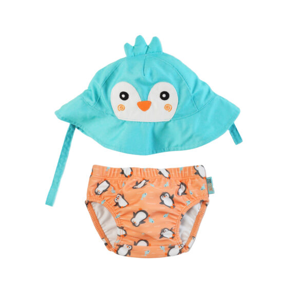 Zoocchini Σετ Μαγιό και Καπέλο UPF50+ Parker the Penguin ZOO12015
