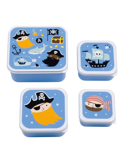 A little lovely company: Σετ 4 δοχεία φαγητού Lunch &amp; Snack Box -Pirates SBSEPI80