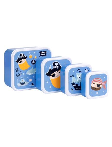 A little lovely company: Σετ 4 δοχεία φαγητού Lunch &amp; Snack Box -Pirates SBSEPI80