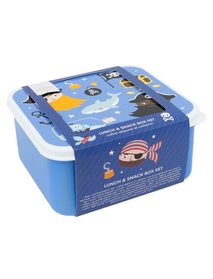 A little lovely company: Σετ 4 δοχεία φαγητού Lunch &amp; Snack Box -Pirates SBSEPI80
