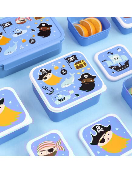 A little lovely company: Σετ 4 δοχεία φαγητού Lunch &amp; Snack Box -Pirates SBSEPI80