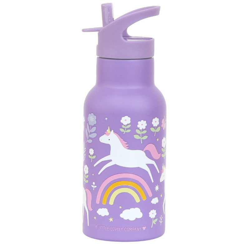 A Little Lovely Company Μπουκάλι θερμός με διπλό τοίχωμα από ανοξείδωτο ατσάλι 350ml  Unicorn Dream DBSSUD77
