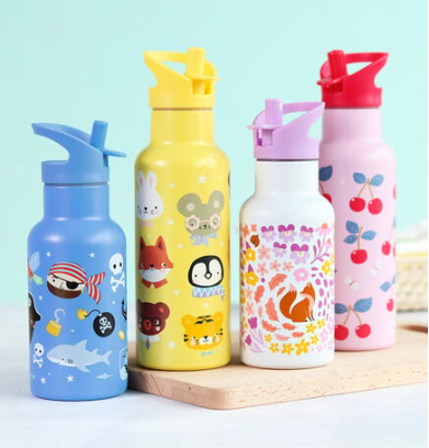 A Little Lovely Company Μπουκάλι θερμός με διπλό τοίχωμα από ανοξείδωτο ατσάλι 350ml  Flower Garden DBSSFG89