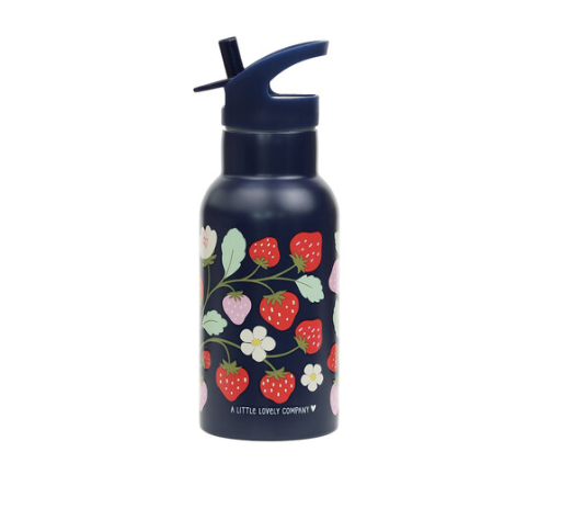 A Little Lovely Company Μπουκάλι με διπλό τοίχωμα από ανοξείδωτο ατσάλι 350ml- Strawberries DBSSST69