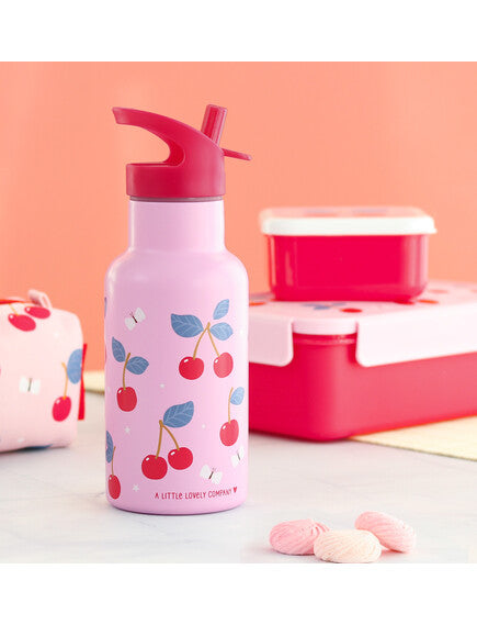A Little Lovely Company: Μπουκάλι με διπλό τοίχωμα από ανοξείδωτο ατσάλι 350ml - Cherries DBSSCH88