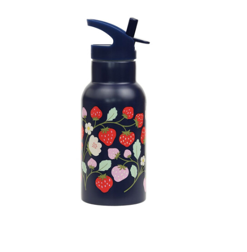 A Little Lovely Company Μπουκάλι με διπλό τοίχωμα από ανοξείδωτο ατσάλι 350ml- Strawberries DBSSST69