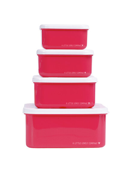 A little lovely company: Σετ 4 δοχεία φαγητού Lunch &amp; Snack Box -Cherries SBSECH82