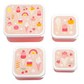A little lovely company Σετ 4 δοχεία φαγητού Lunch &amp; Snack Box "Ice-cream"