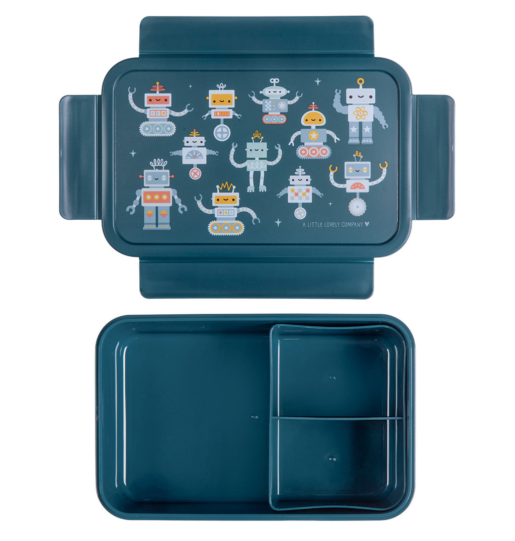 A little lovely company: Δοχείο φαγητού Bento με χωρίσματα- 1,2 L - Robots BBROBU82