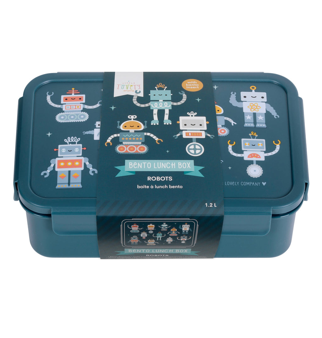 A little lovely company: Δοχείο φαγητού Bento με χωρίσματα- 1,2 L - Robots BBROBU82