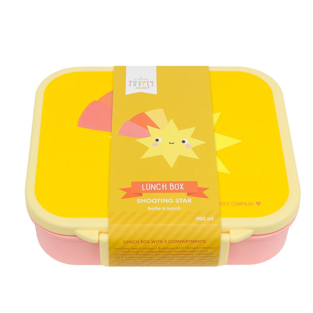 A little lovely company: Δοχείο φαγητού Bento με χωρίσματα- 900ml - Shooting star LBSSYE63