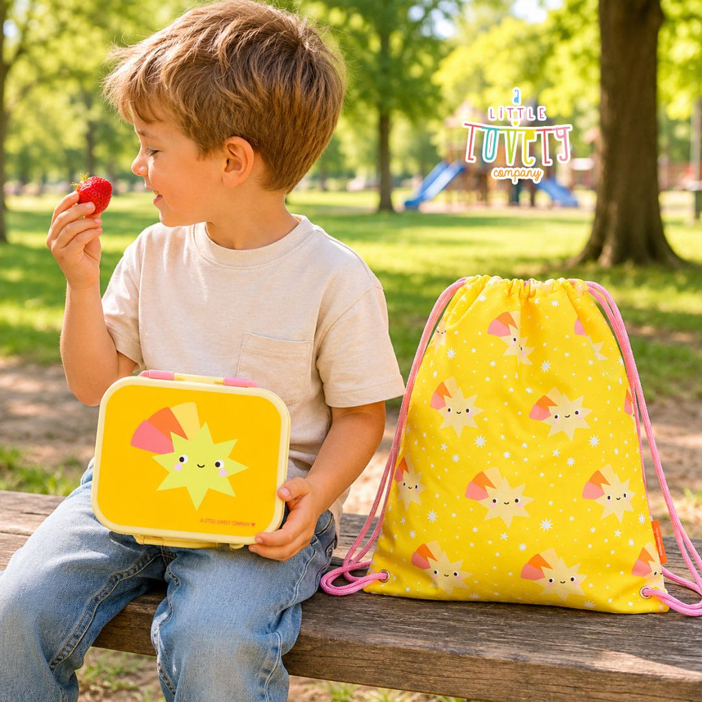 A little lovely company: Δοχείο φαγητού Bento με χωρίσματα- 900ml - Shooting star LBSSYE63