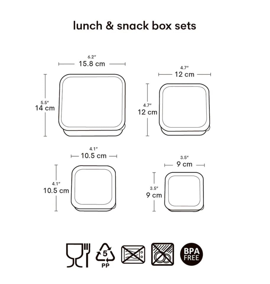 A little lovely company: Σετ 4 δοχεία φαγητού Lunch &amp; Snack Box -Robots SBSERO86