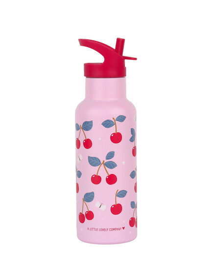 A Little Lovely Company: XL Μπουκάλι με διπλό τοίχωμα από ανοξείδωτο ατσάλι 500ml - Cherries DBSXCH92