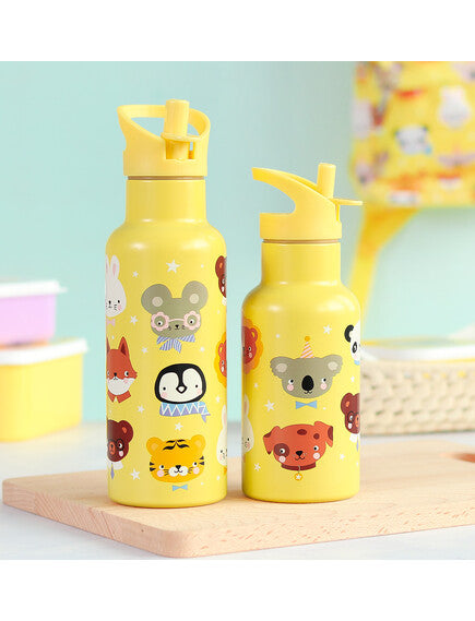 A Little Lovely Company: XL Μπουκάλι με διπλό τοίχωμα από ανοξείδωτο ατσάλι 500ml - Animal Friends DBSXAF91