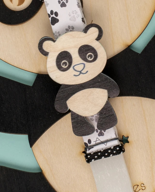 Panda σε Ξύλινο Κάδρο