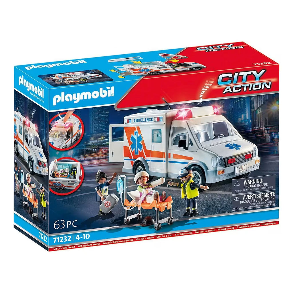 Playmobil Action Heroes Ασθενοφόρο Με Διασώστες 71232