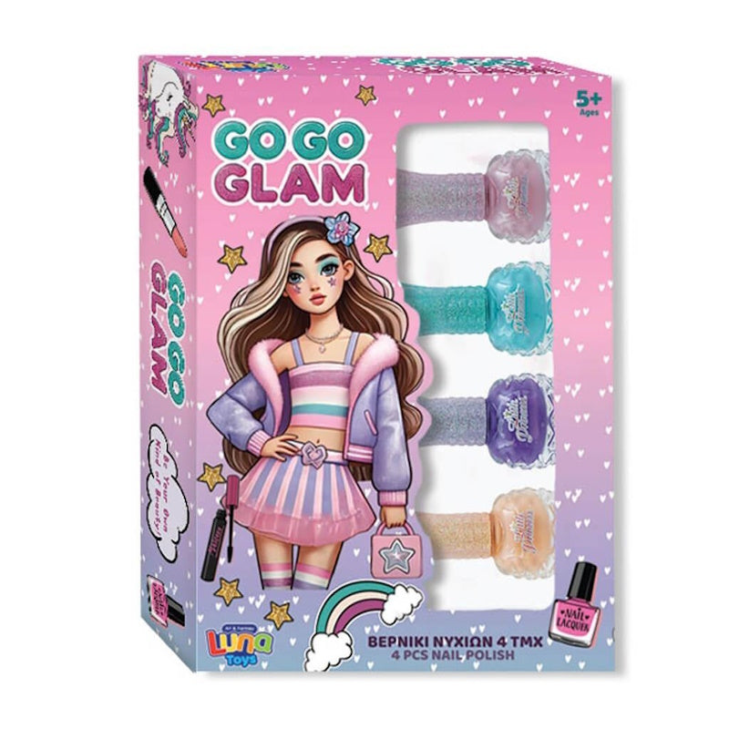 Luna Βερνίκια Νυχιών Σετ 4 τμχ. Go go Glam