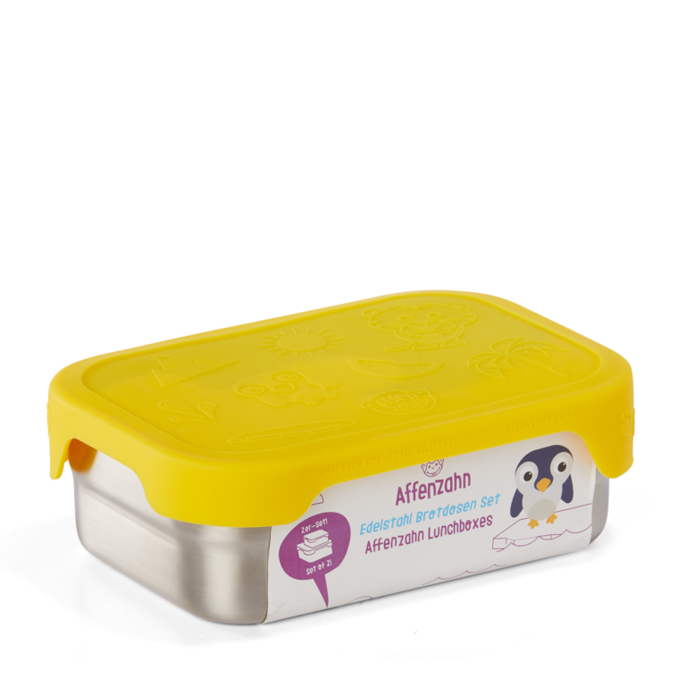 AFFENZAHN. Σετ από 2 ανοξείδωτα τάπερ φαγητού Τιγράκι