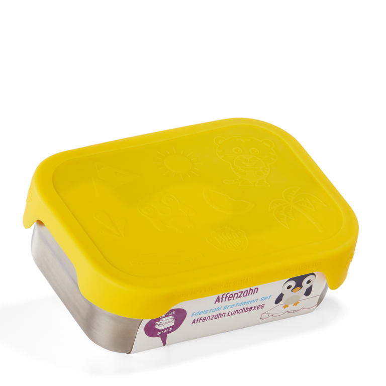 AFFENZAHN. Σετ από 2 ανοξείδωτα τάπερ φαγητού Τιγράκι