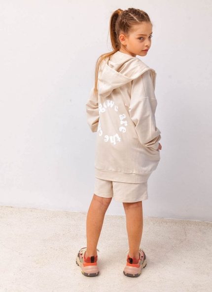 Alice ζακέτα oversized κουκούλα μπεζ