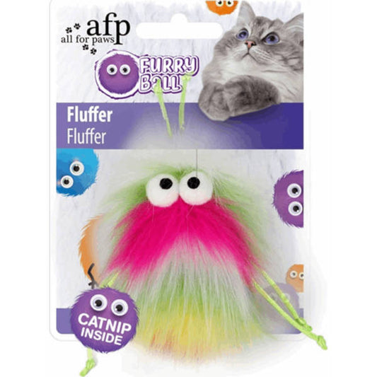 AFP Fluffer Ball With Catnip - Παιχνίδι Γάτας Χνουδωτή Μπάλα Με Catnip Ροζ 8cm