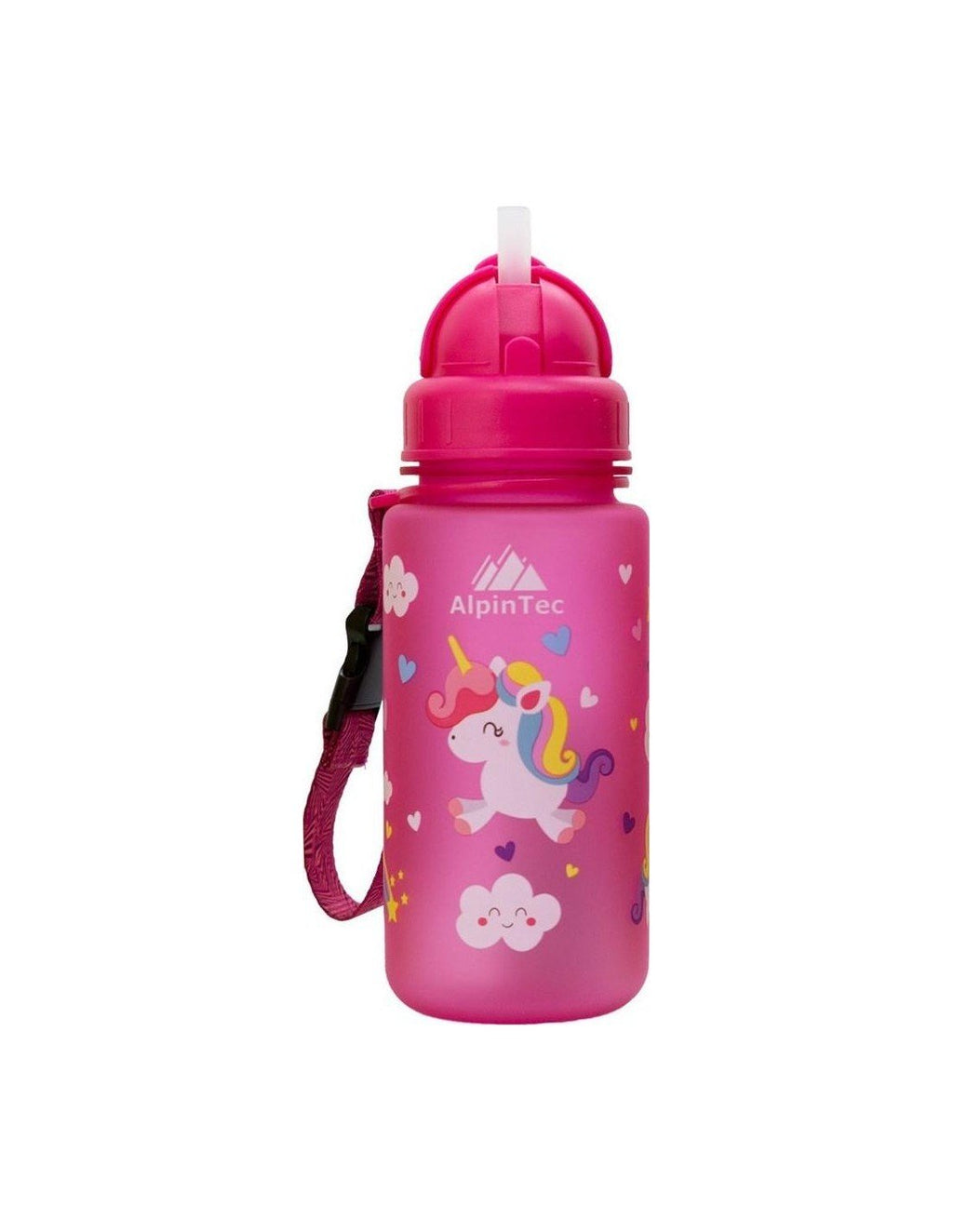 AlpinTec Παγούρι Kids 400Ml Μονόκερος Με Καλαμάκι (ροζ )C-400PK-UN