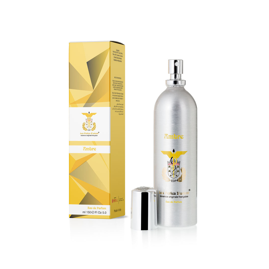 Les Perles | Aluminum Parfum AMBRE Unisex Eau De Parfum Spray 150ml | LP3101