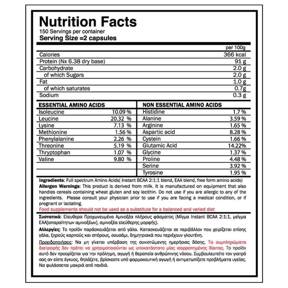 Goldtouch Nutrition Full Spectrum Amino Acids 300 Caps