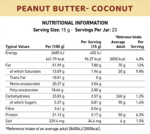 Applied Fit Cuisine Peanutbutter - 350gr - Coconut