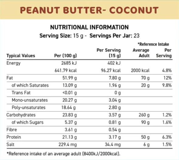 Applied Fit Cuisine Peanutbutter - 350gr - Coconut