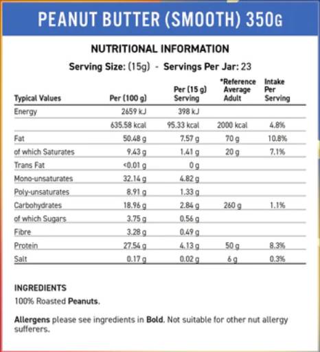 Applied Fit Cuisine Peanut Butter - 350g - Smooth